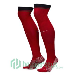 Portugal Home Soccer Socks Red 2024/2025