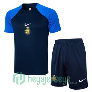 Al-Nassr FC Training T-Shirts + Shorts Blue Royal 2024/2025