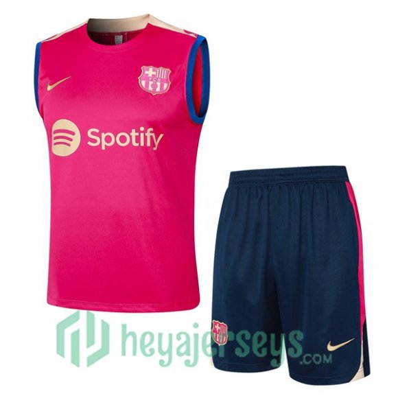 Soccer Vest FC Barcelona + Shorts Rose 2024/2025