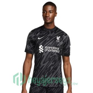 FC Liverpool Goalkeeper Soccer Jerseys Black 2024/2025