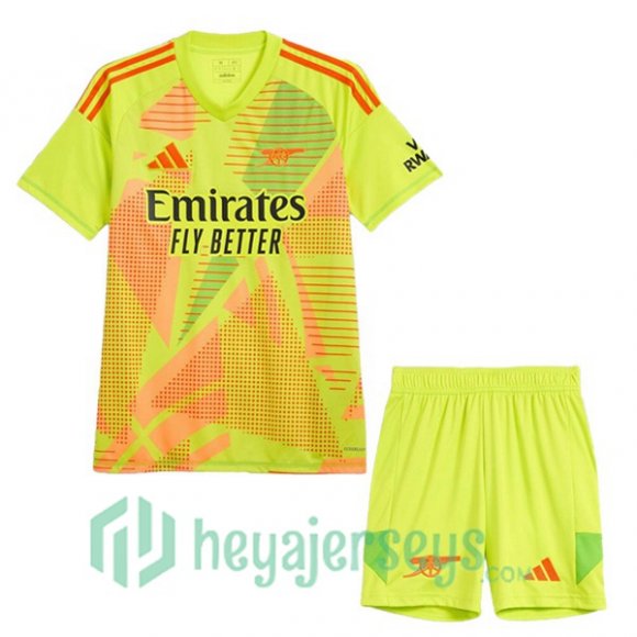 FC Arsenal Kids Goalkeeper Soccer Jerseys Green 2024-2025