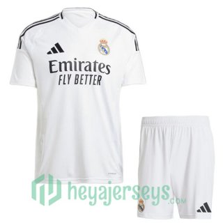 Real Madrid Kids Home Soccer Jerseys White 2024-2025