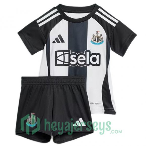 Newcastle United Kids Home Soccer Jerseys White Black 2024-2025