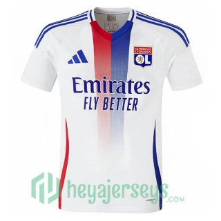 Olympique Lyon Home Soccer Jerseys White 2024-2025