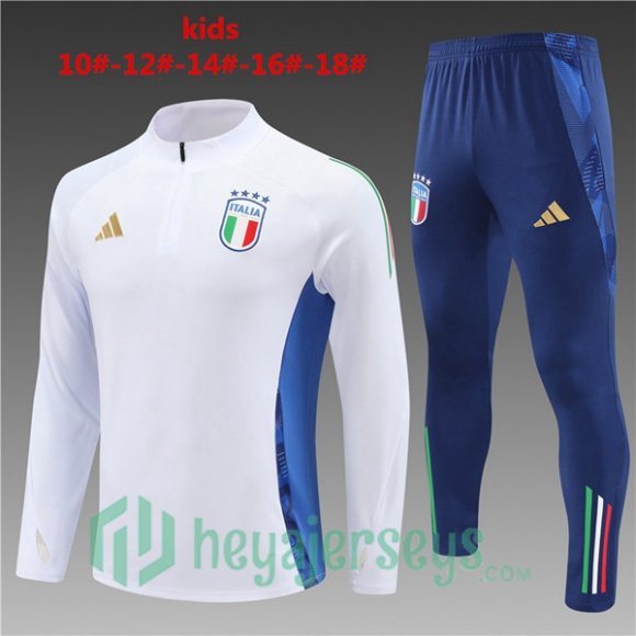 Tracksuit Italy Kids White 2024-2025