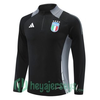 Training Sweatshirt Italy Black 2024-2025