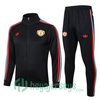 Training Jacket Manchester United Black 2024-2025