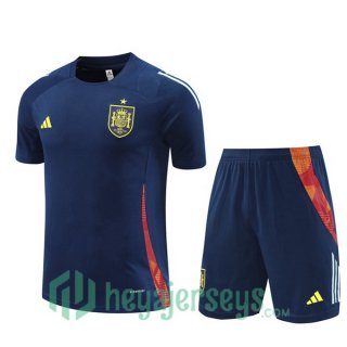 Spain Training T-Shirts + Shorts Blue Royal 2024-2025