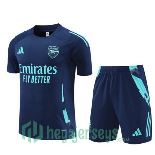 FC Arsenal Training T-Shirts + Shorts Blue Royal 2024-2025