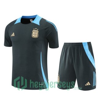 Argentina Training T-Shirts + Shorts Gray 2024-2025
