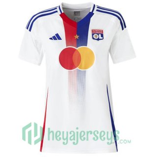 Olympique Lyon Women Home Soccer Jerseys White 2024-2025