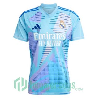 Real Madrid Goalkeeper Soccer Jerseys Blue 2024-2025