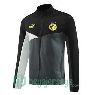 Training Jacket Borussia Dortmund Black Gray 2024-2025