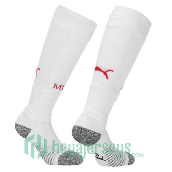 AC Milan Home Soccer Socks Red White 2024-2025