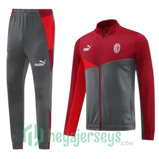 Training Jacket AC Milan Red Gray 2024-2025