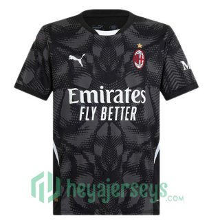 AC Milan Goalkeeper Soccer Jerseys Black 2024-2025