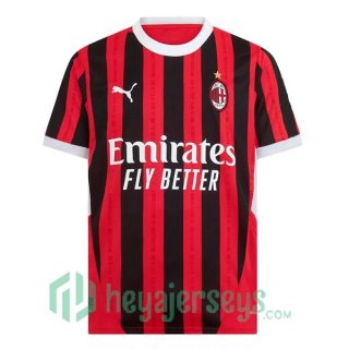 AC Milan Home Soccer Jerseys Red Black 2024-2025
