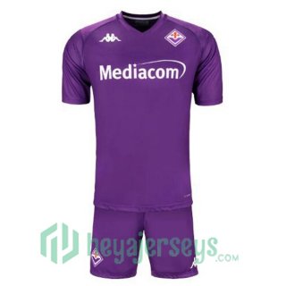 ACF Fiorentina Kids Home Soccer Jerseys Purple 2024-2025