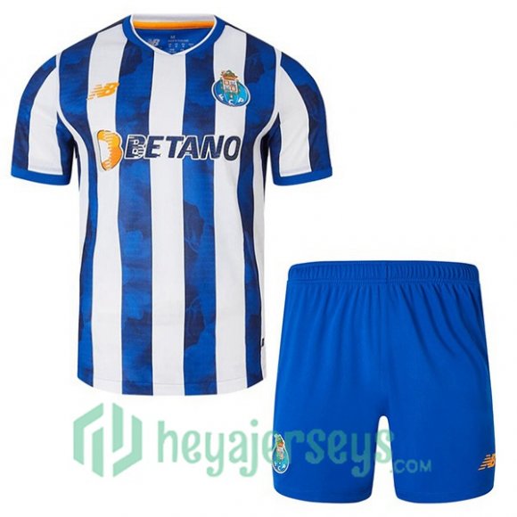 FC Porto Kids Home Soccer Jerseys Blue White 2024-2025