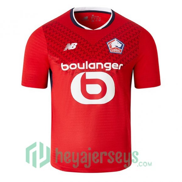 Lille OSC Home Soccer Jerseys Red 2024-2025