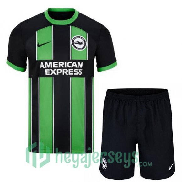 FC Brighton Kids Third Soccer Jerseys Green Black 2024-2025