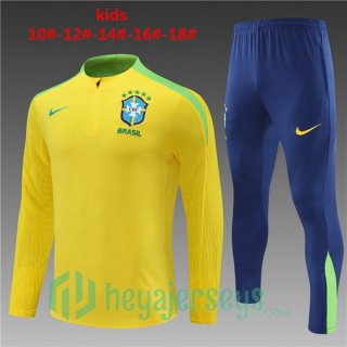 Tracksuit Brazil Kids Yellow 2024-2025