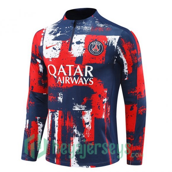 Training Sweatshirt Paris Saint Germain Red Blue 2024-2025