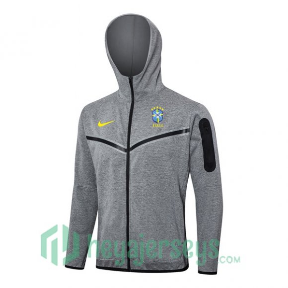 Hooded Sweatshirt Brazil Gray 2024-2025