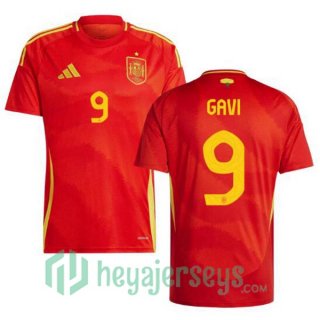 Spain (GAVI 9) Home Soccer Jerseys Red UEFA Euro 2024