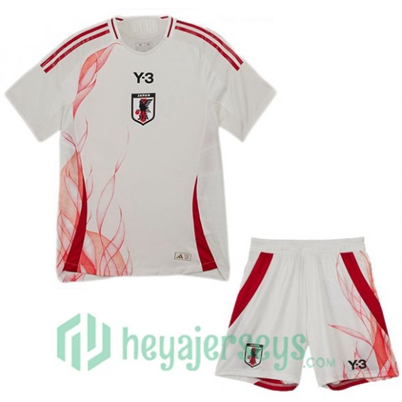 Japan Kids Away Soccer Jerseys White 2024-2025