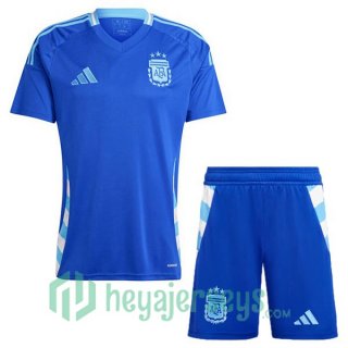 Argentina Kids Away Soccer Jerseys Blue 2024-2025