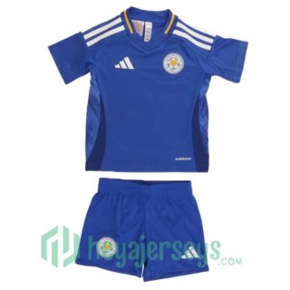 Leicester City Kids Home Soccer Jerseys Blue 2024-2025