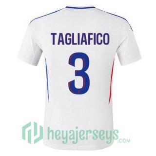 Olympique Lyon (TAGLIAFICO 3) Home Soccer Jerseys White 2024-2025