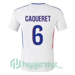 Olympique Lyon (CAQUERET 6) Home Soccer Jerseys White 2024-2025