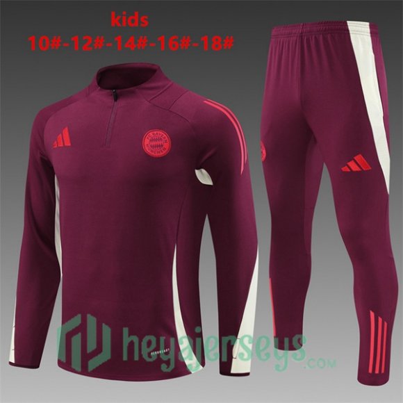 Tracksuit Bayern Munich Kids Red 2024-2025