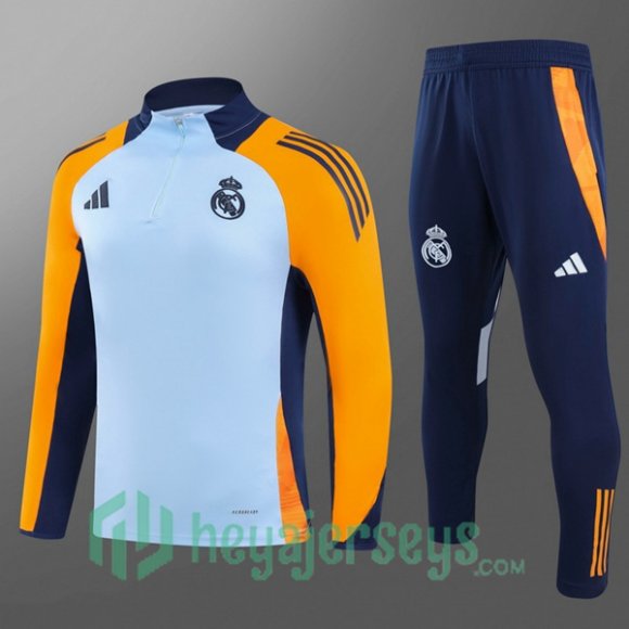 Tracksuit Real Madrid Kids White Orange 2024-2025