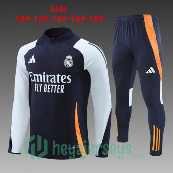 Tracksuit Real Madrid Kids Blue Royal White 2024-2025