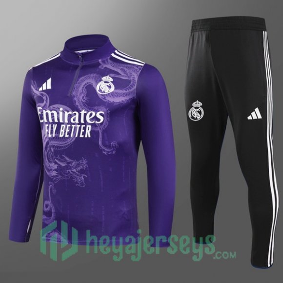 Tracksuit Real Madrid Kids Purple 2024-2025