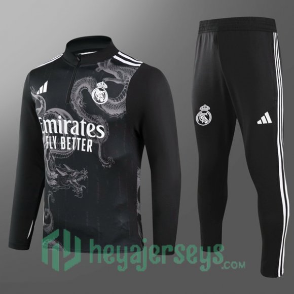 Tracksuit Real Madrid Kids Black 2024-2025