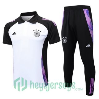 Soccer Polo Germany + Pants White 2024-2025