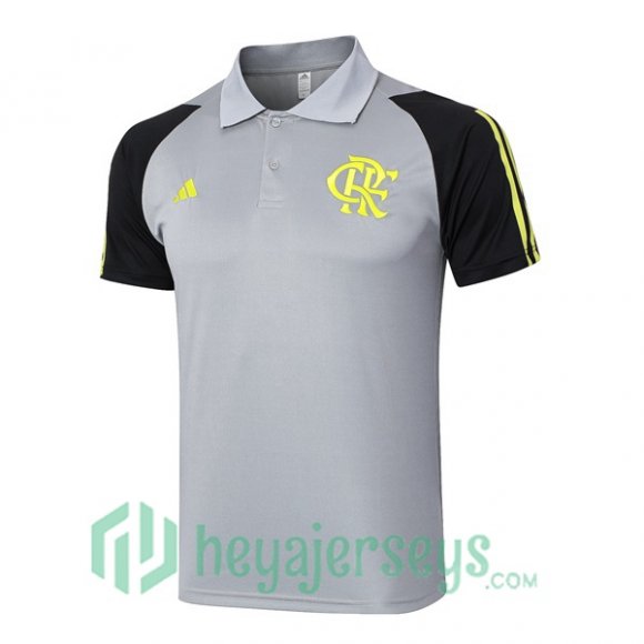 Soccer Polo Flamengo Gray 2024-2025