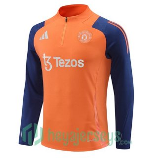 Training Sweatshirt Manchester United Orange 2024-2025