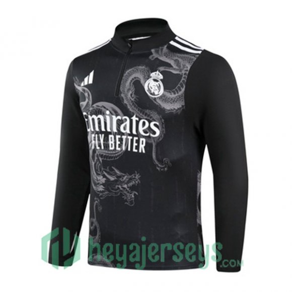 Training Sweatshirt Real Madrid Black 2024-2025