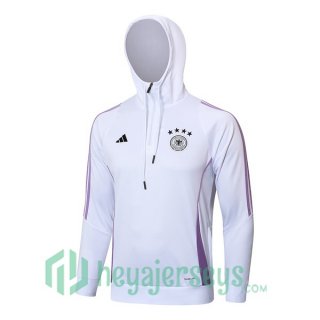 Hooded Sweatshirt Germany White 2024-2025