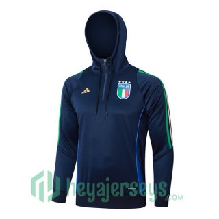 Hooded Sweatshirt Italy Blue Royal 2024-2025