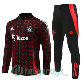 Tracksuit Manchester United Black Red 2024-2025