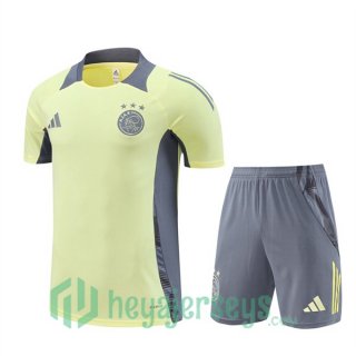 AFC Ajax Training T-Shirts + Shorts Yellow 2024-2025