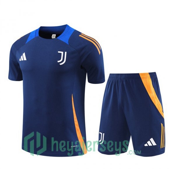 Juventus Training T-Shirts + Shorts Blue Royal 2024-2025