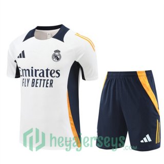 Real Madrid Training T-Shirts + Shorts White 2024-2025