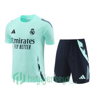 Real Madrid Training T-Shirts + Shorts Green 2024-2025